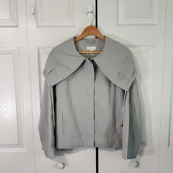 Roolee Jackets & Blazers - Roolee Women's Sage Green Cape Jacket Size Med Full Zip Ripstop Earth Tone NWT